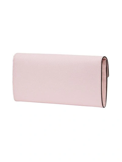 Shop Fendi Continental F Is  Wallet In Pink