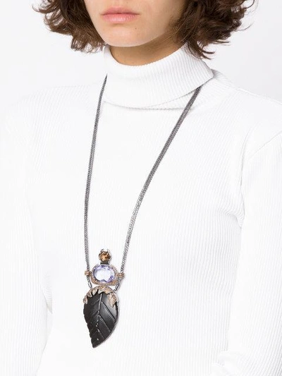 Shop Camila Klein Long Chain Necklace In Metallic