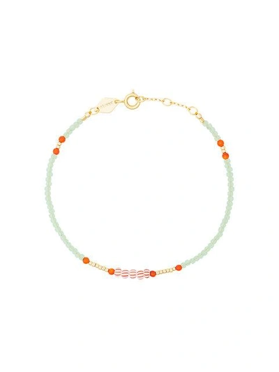 Shop Anni Lu Green, Red And Orange Peppy Gold Plated Bracelet