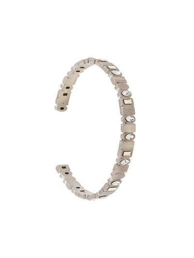 Shop Charlotte Valkeniers Binary Bangle Bracelet - Metallic