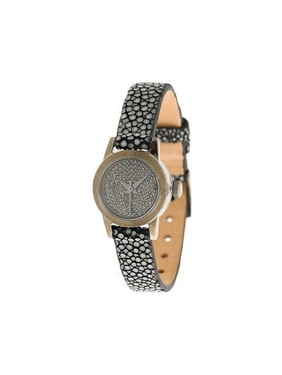 Shop Christian Koban Cute Black Diamond Watch In Grey