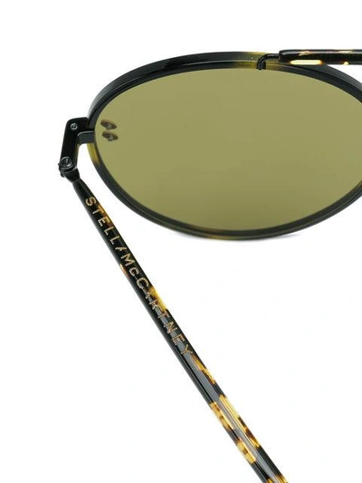 Shop Stella Mccartney Round Aviator Sunglasses In Brown