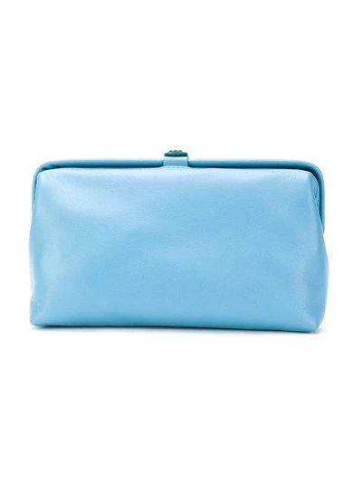 Shop A.f.vandevorst Logo Embossed Makeup Bag In Blue