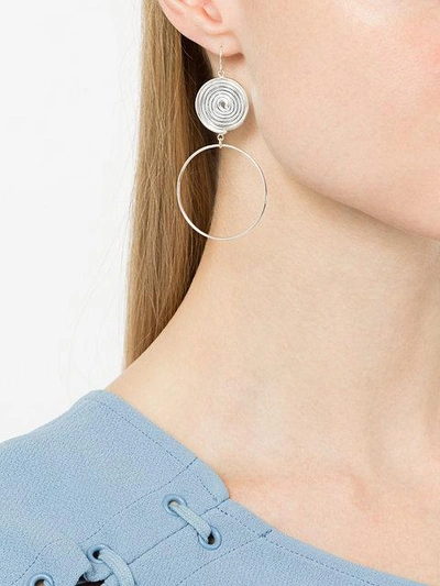 Shop Petite Grand Sun And Moon Espiral Earrings - Metallic