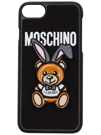 Shop Moschino Playboy Iphone 7 Case In Black