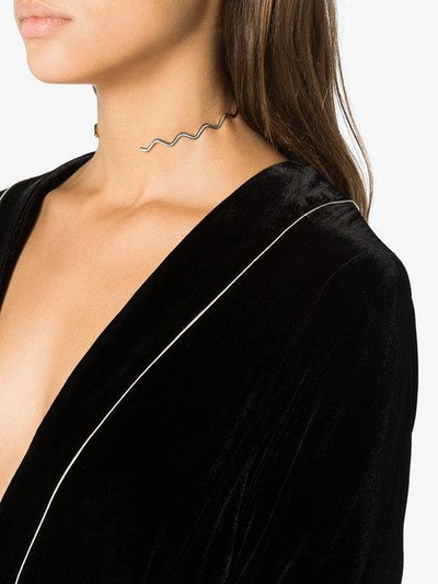 Shop Sabine Getty Wave Choker Necklace - Metallic