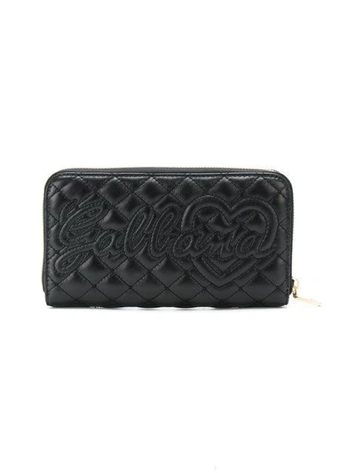 quilted logo wallet