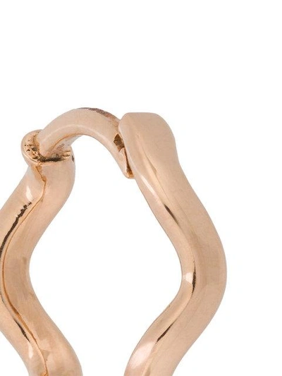 Shop Sabine Getty 18k Rose Gold Wave Huggie Hoops - Metallic