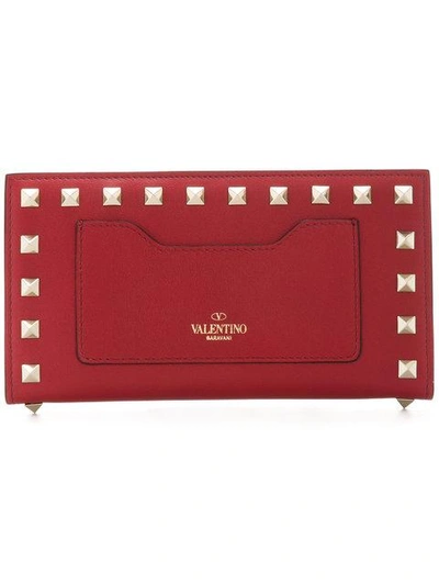 Shop Valentino Rockstud Card Case - Red