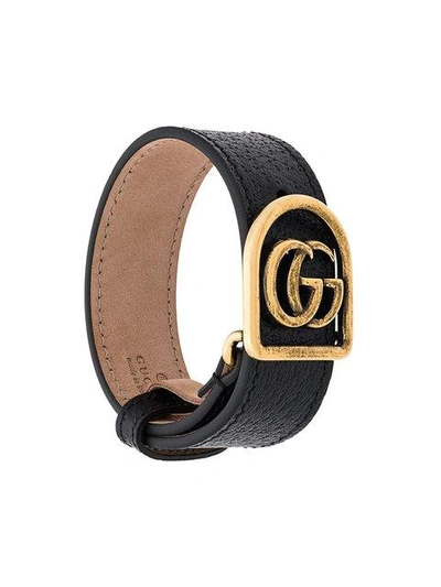 Shop Gucci Double G Bracelet - Black