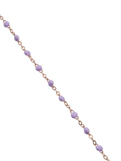 Purple Classic 16 Inch Rose Gold and Resin Necklace