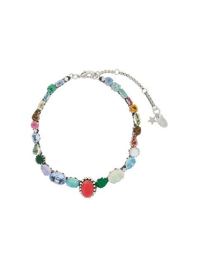 Shop Radà Multicoloured Stone Necklace In Metallic