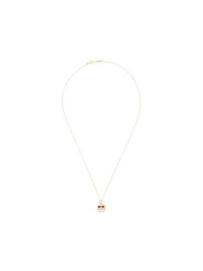 Shop Alison Lou 14kt Gold Medium Love Struck Necklace In Metallic