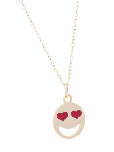 Shop Alison Lou 14kt Gold Medium Love Struck Necklace In Metallic