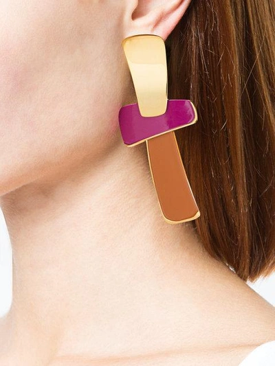 Shop Lizzie Fortunato Jewels Totem Statement Earring - Metallic