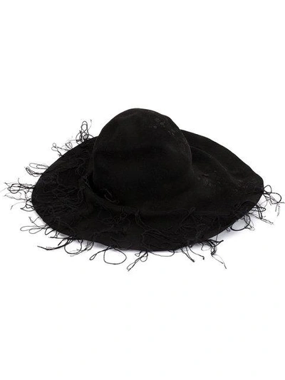Shop Horisaki String Hat In Black