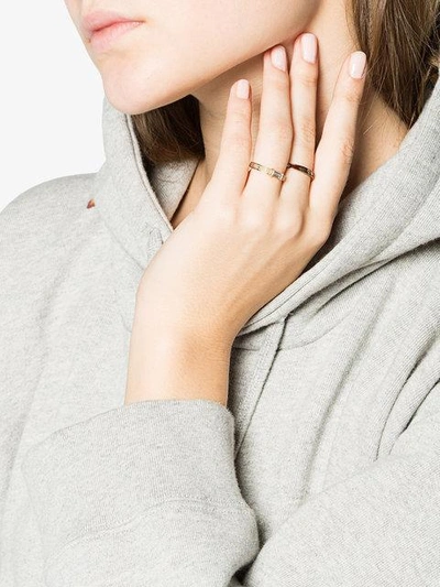 Shop Foundrae With Every Breath Thin Band Ring In Metallic
