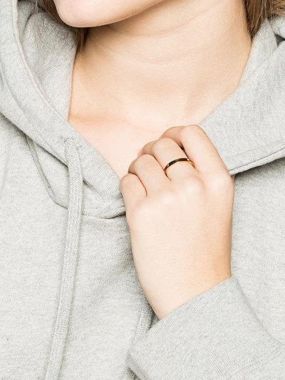 Shop Foundrae With Every Breath Thin Band Ring In Metallic