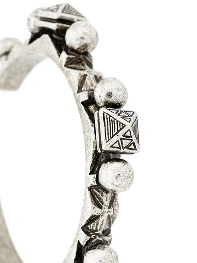 Shop Saint Laurent Marrakech Cuff Bracelet In Metallic