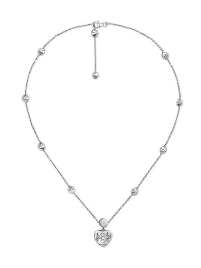 Shop Gucci Blind For Love Necklace In Silver In Metallic