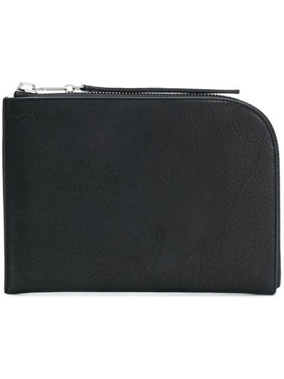 Shop Rick Owens Zipped Pouch In Black