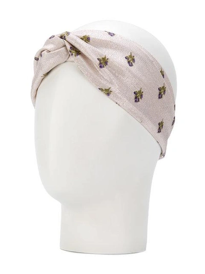 Shop Valentino Floral Headband - Pink