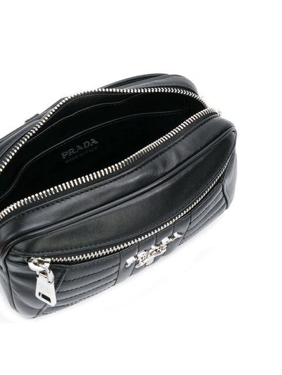 Shop Prada Bevelled Belt Bag - Black