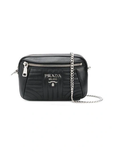 Shop Prada Bevelled Belt Bag - Black