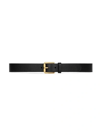 Shop Gucci Horsebit Motif Belt In Black