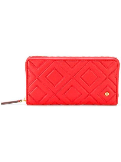 Shop Tory Burch Fleming Zip Continental Wallet - Red