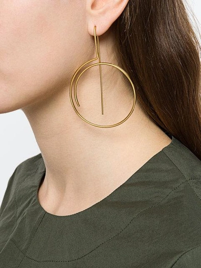 Wouters & Hendrix Technofossils Curve Earring In Metallic
