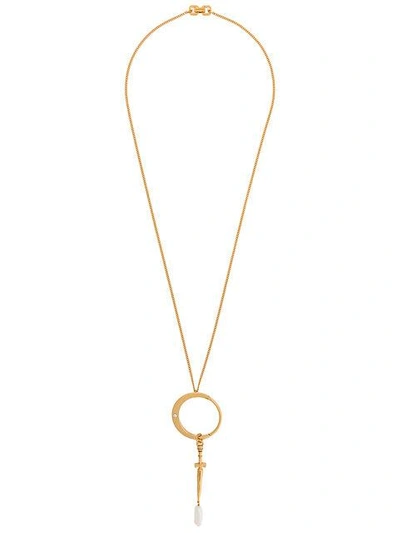 Shop Givenchy Dagger Necklace In Metallic