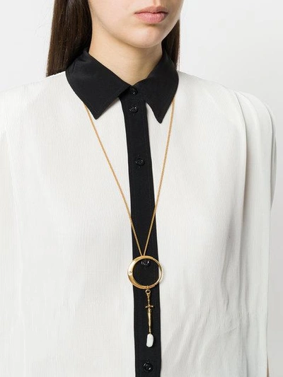 Shop Givenchy Dagger Necklace In Metallic