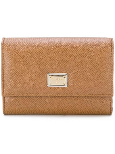 Shop Dolce & Gabbana Dauphine Wallet In Brown