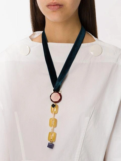 Shop Marni Geometric Pendant Necklace