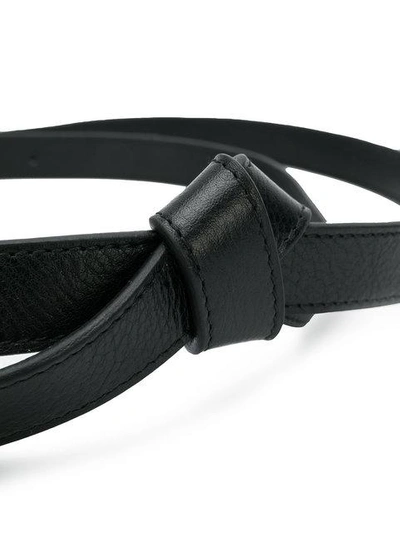 Shop Alexander Mcqueen Double Buckle Knotted Belt - Black