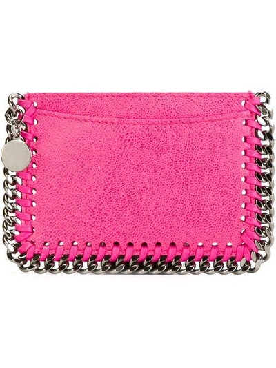 Shop Stella Mccartney 'falabella' Cardholder In Pink