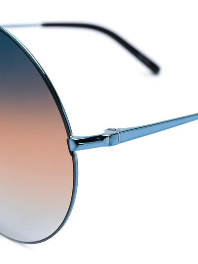 Shop Matthew Williamson Round Frame Sunglasses - Metallic