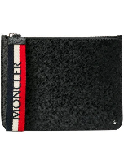 Shop Moncler Zipped Logo Wallet