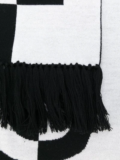 Shop Mcq By Alexander Mcqueen Mcq Alexander Mcqueen Fear Nothing Scarf - Black