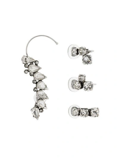 Shop Saint Laurent Embellished Cuff Earring In Metallic