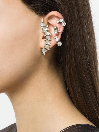 Shop Saint Laurent Embellished Cuff Earring In Metallic
