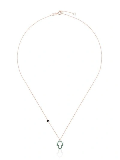 Shop Alemdara 18k Rose Gold Hamra Didion Diamond Necklace - Metallic