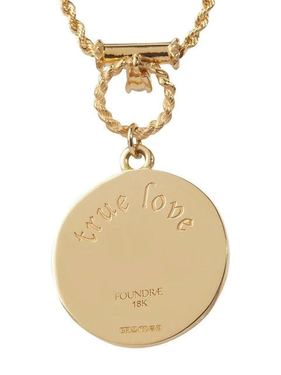 Shop Foundrae True Love Engraved Necklace - White