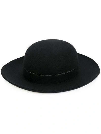 Shop Comme Des Garçons Comme Des Garçons Brim Hat - Black