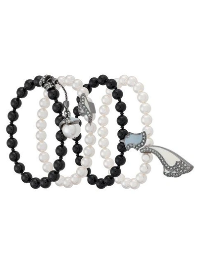 Shop Camila Klein Pearl Four-bracelets Set - Metallic
