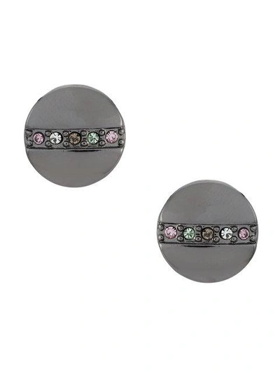 Shop Camila Klein Strass Embellished Earrings In Metallic