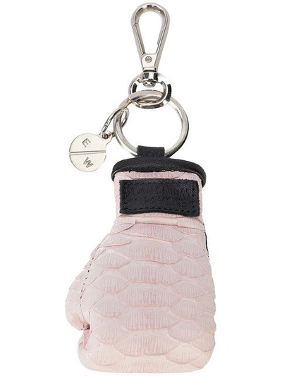 Shop Elisabeth Weinstock Mini Manila Boxing Glove Keychain - Pink
