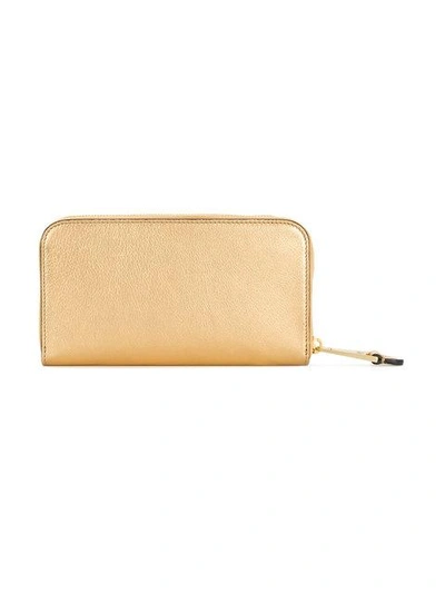 Shop Moschino Gold Logo Wallet