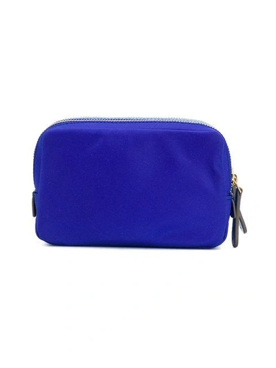 Shop Anya Hindmarch Stack Double Make Up Pouch - Blue
